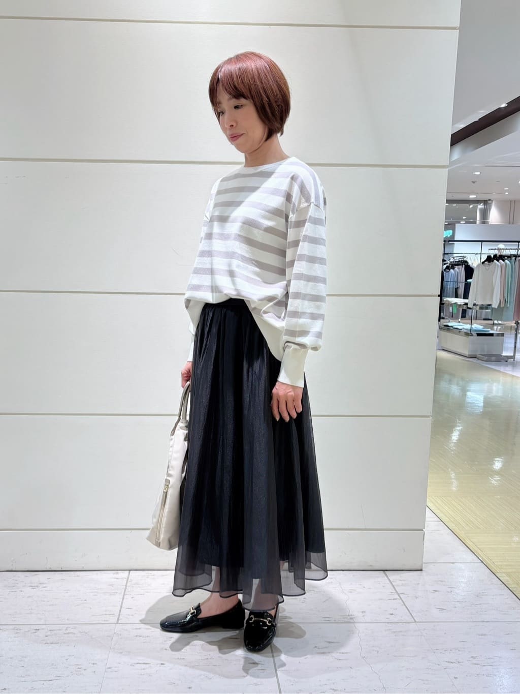 Satoさんの「UNTITLED｜◆【洗える/オンオフ使える】袖リブスリットストレッチニット」を使ったコーディネート