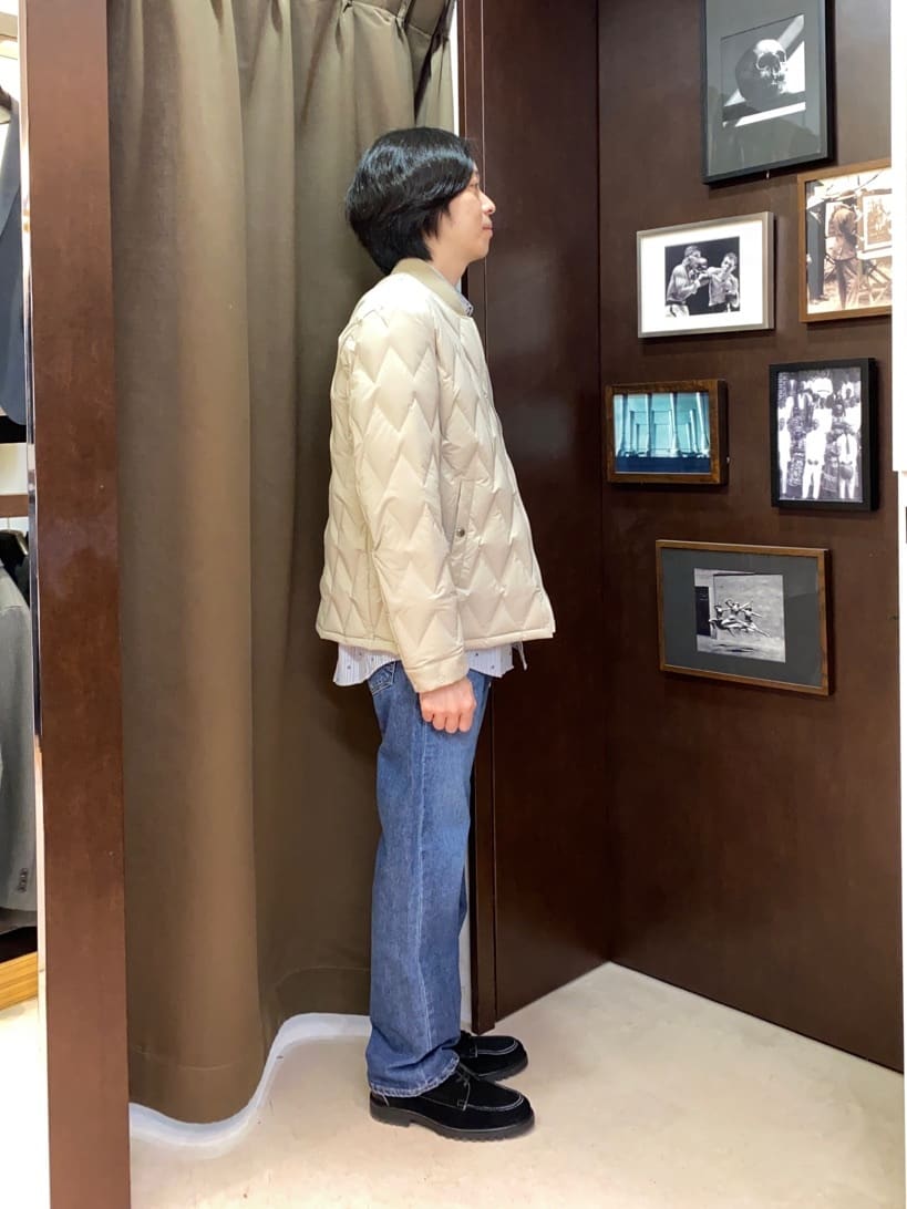 コバヤシさんの「TAKEO KIKUCHI｜ハットモチーフ ジャカード ストライプ シャツ」を使ったコーディネート