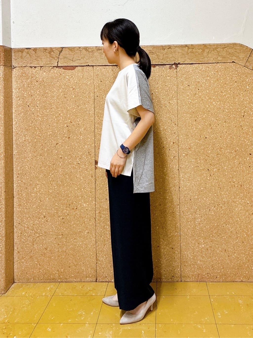 hattoriさんの「INDIVI｜【着る日傘／遮熱／UVケア】ワイドパンツ」を使ったコーディネート