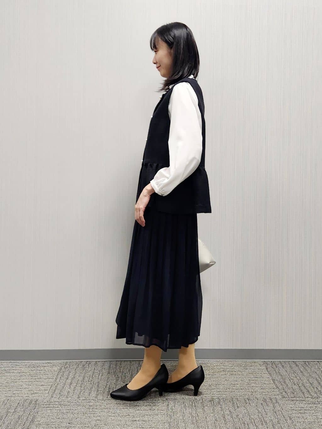 naraさんの「Dessin｜【入卒/セレモニー】パール調ボタンベスト」を使ったコーディネート