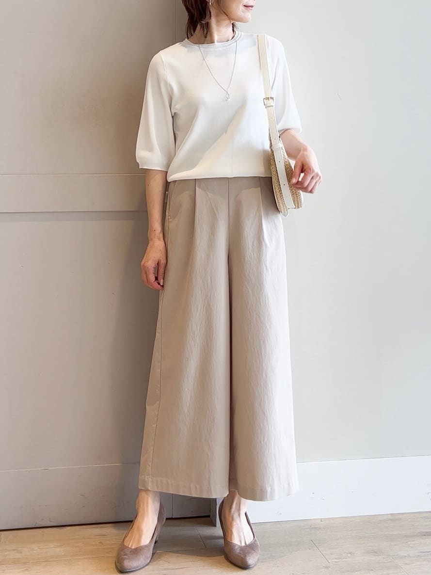 yamakoさんの「grove｜サマーハイパーストレッチワイドパンツ」を使ったコーディネート