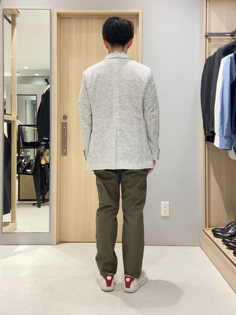 わいずみさんの「TAKEO KIKUCHI｜【尾州織】リネンブレンド メッシュ ジャケット」を使ったコーディネート