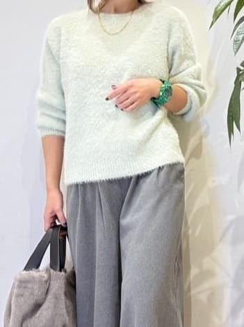 misakiさんの「SHOO･LA･RUE｜【着丈選べる/きっと虜になる】あったかもちもち ワイドパンツ」を使ったコーディネート