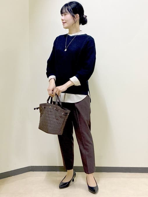  beni_gingerさんの「Reflect｜【パンツ合わせにぴったり◎】ゆったりオフボディニット」を使ったコーディネート