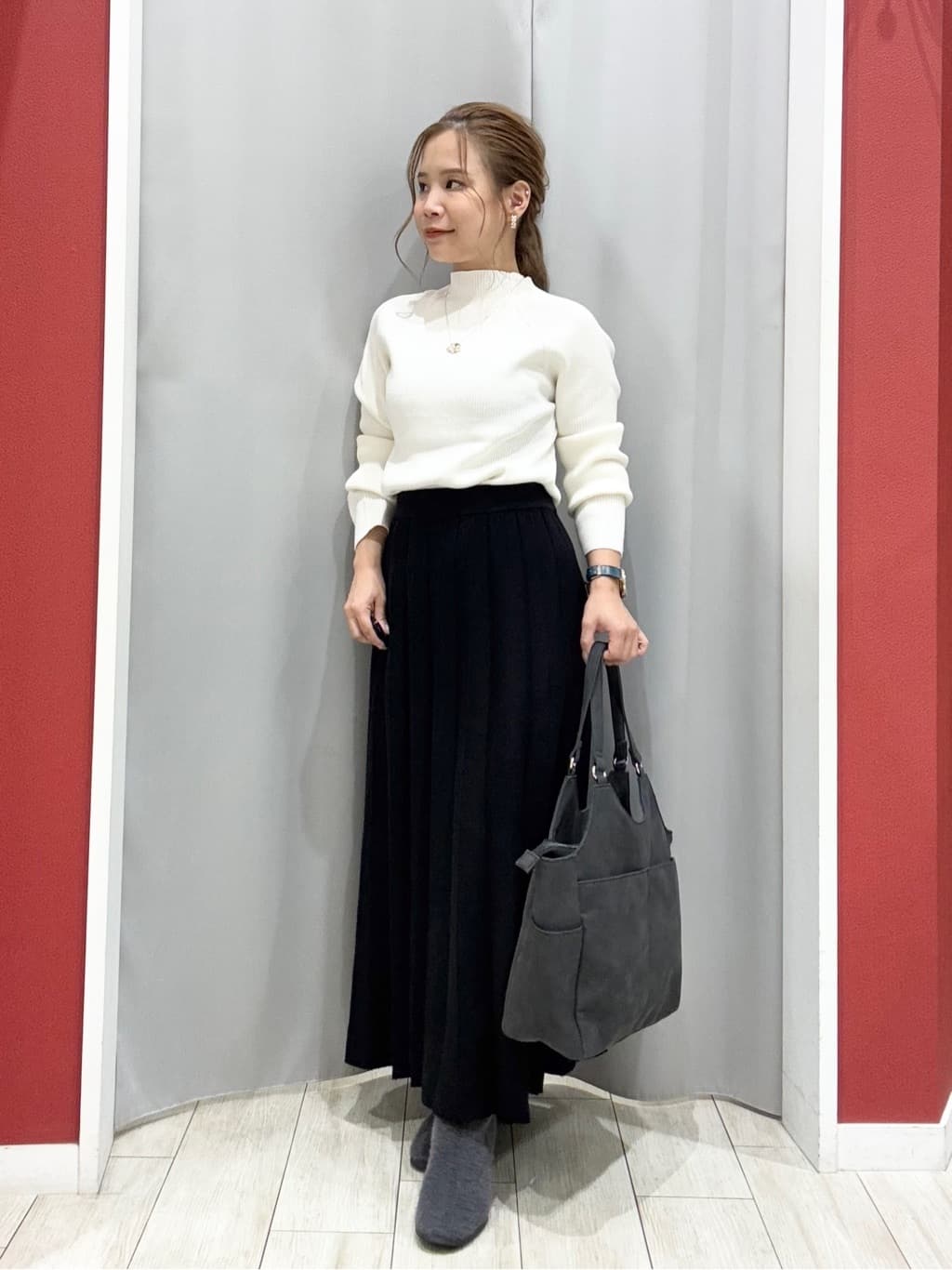 shioさんの「SHOO･LA･RUE｜【S-LL】上品さを纏う やわらかフェイクスエード ミドル丈ブルゾン」を使ったコーディネート