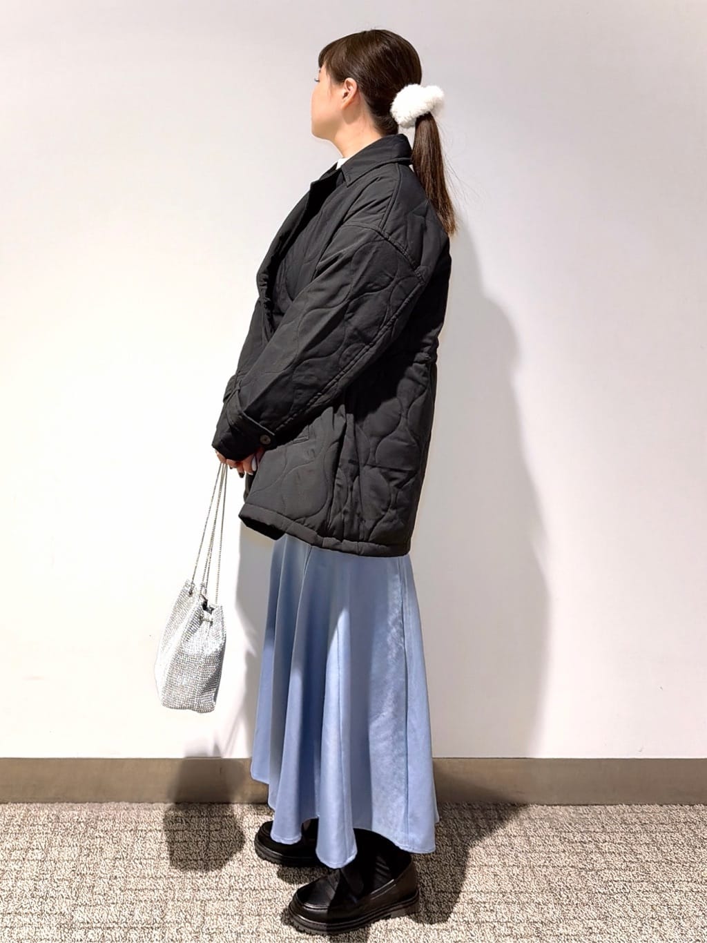 みーさんの「grove｜【洗える】バックリブ切替ニット」を使ったコーディネート