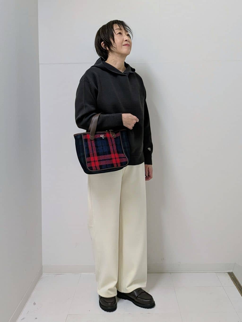 Asaさんの「Dessin｜【洗える／体型カバー】ちょうどいいニットパーカ」を使ったコーディネート
