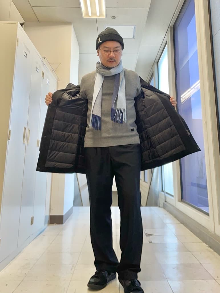 MAKOTO AIさんの「TAKEO KIKUCHI｜【None Of Stress】ストレッチ ダウンブルゾン」を使ったコーディネート