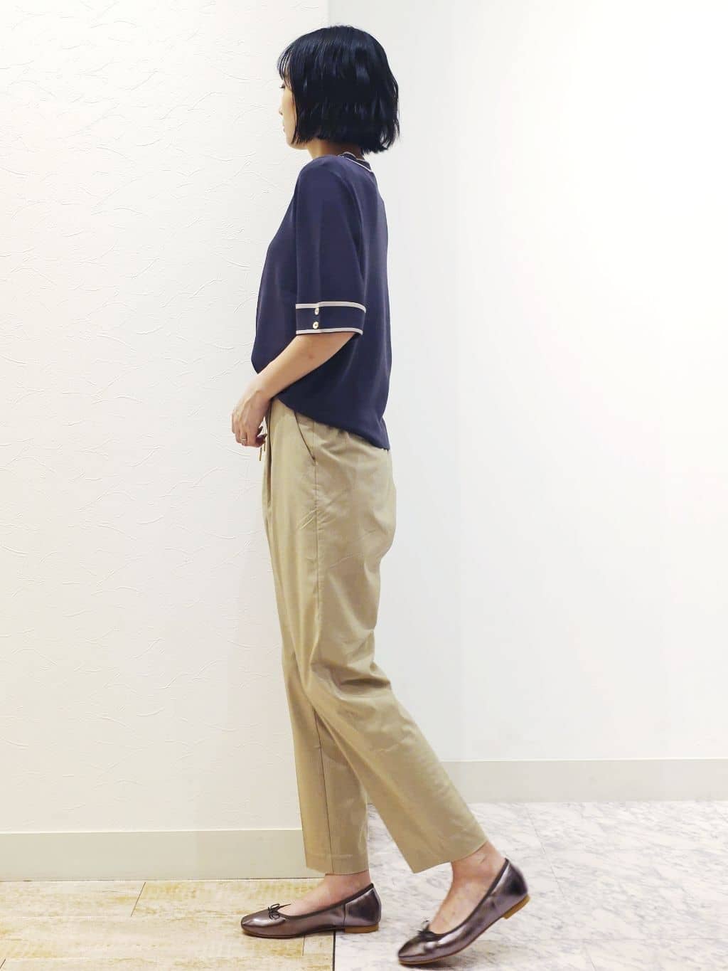 ケイさんの「grove｜キレイも動きやすさも　美脚見えハイパーストレッチパンツ」を使ったコーディネート