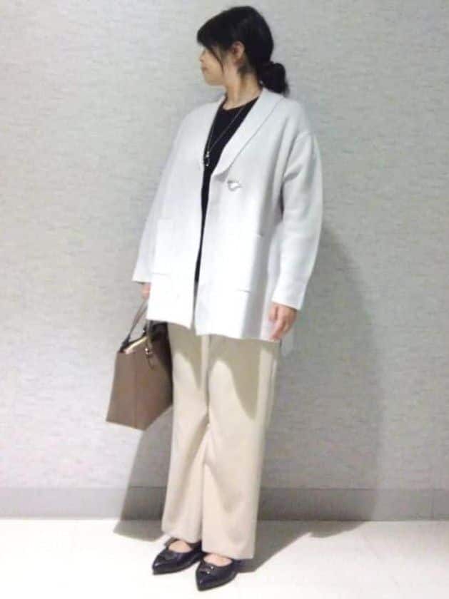 sakoさんの「Reflect｜【パンツ合わせにぴったり◎】ゆったりオフボディニット」を使ったコーディネート
