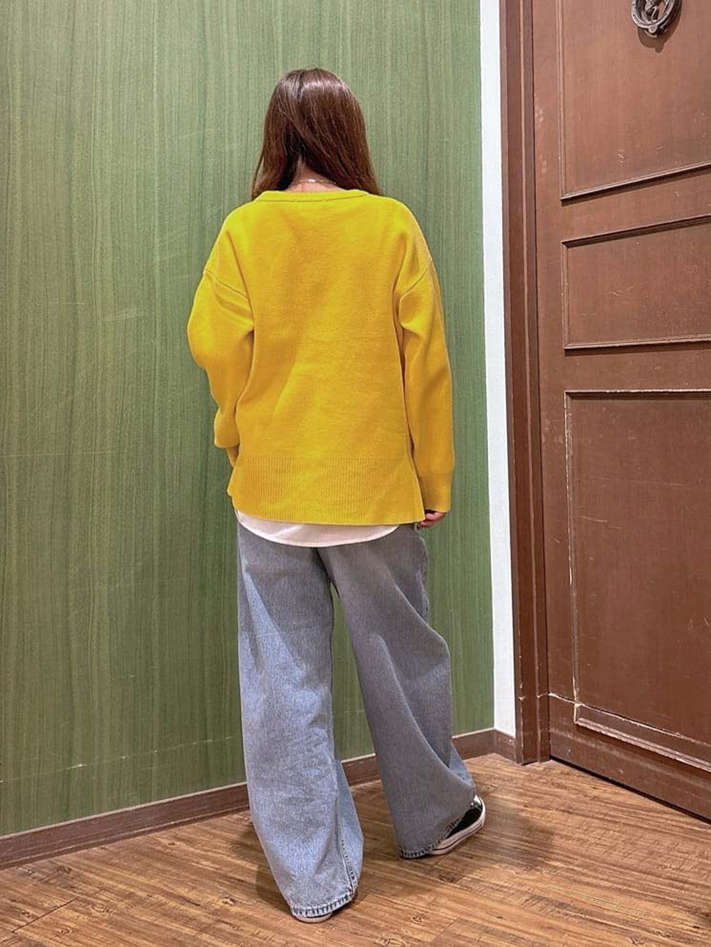 かおりさんの「SHOO･LA･RUE｜【S-LL/洗濯機可/体型カバー】大人世代も取り入れやすい スウェットライクニット」を使ったコーディネート