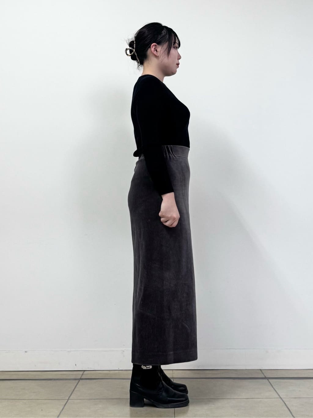 なかもとあきさんの「DRESSTERIOR｜◆ループヤーンショートジャケット」を使ったコーディネート