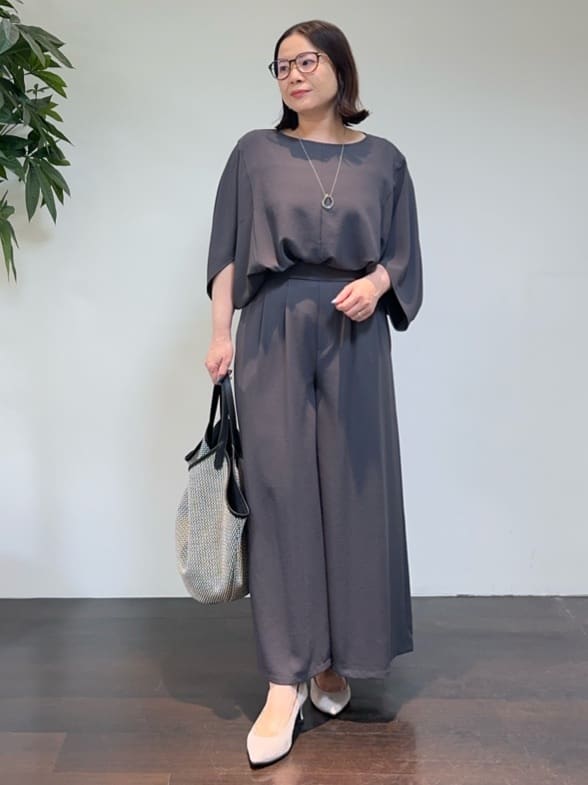 Asamiさんの「UNTITLED｜【手洗い可】マルチストライプニットバッグ」を使ったコーディネート