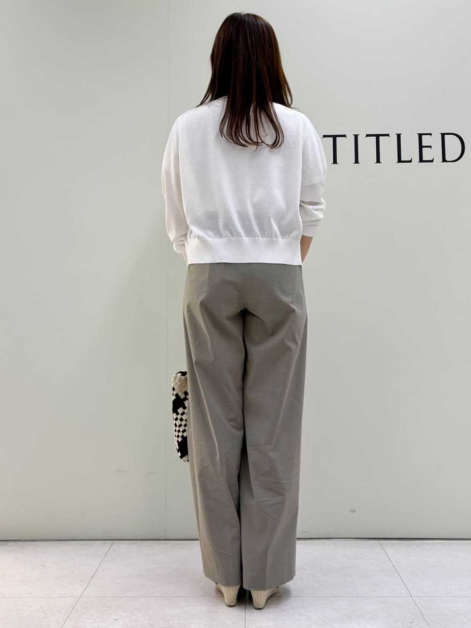 Sakaiさんの「UNTITLED｜◆【セットアップ可能／オンオフ】ラミー混 タックワイドパンツ」を使ったコーディネート