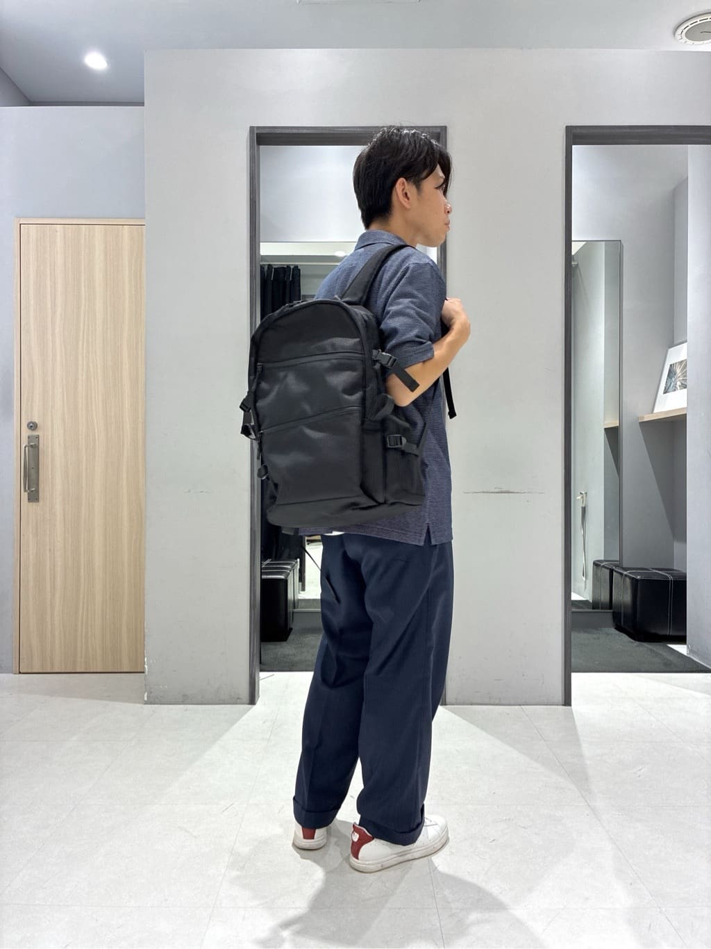 わいずみさんの「TAKEO KIKUCHI｜【抗菌防臭／9色5サイズ展開】ハニカムメランジ ポロシャツ」を使ったコーディネート