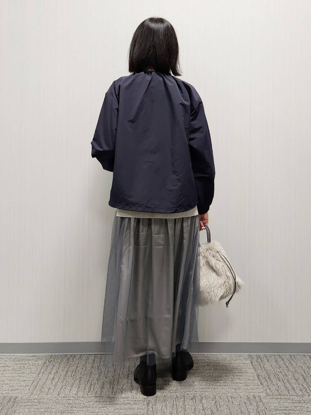 naraさんの「Dessin｜【洗える】ニットチュールドッキングワンピース」を使ったコーディネート