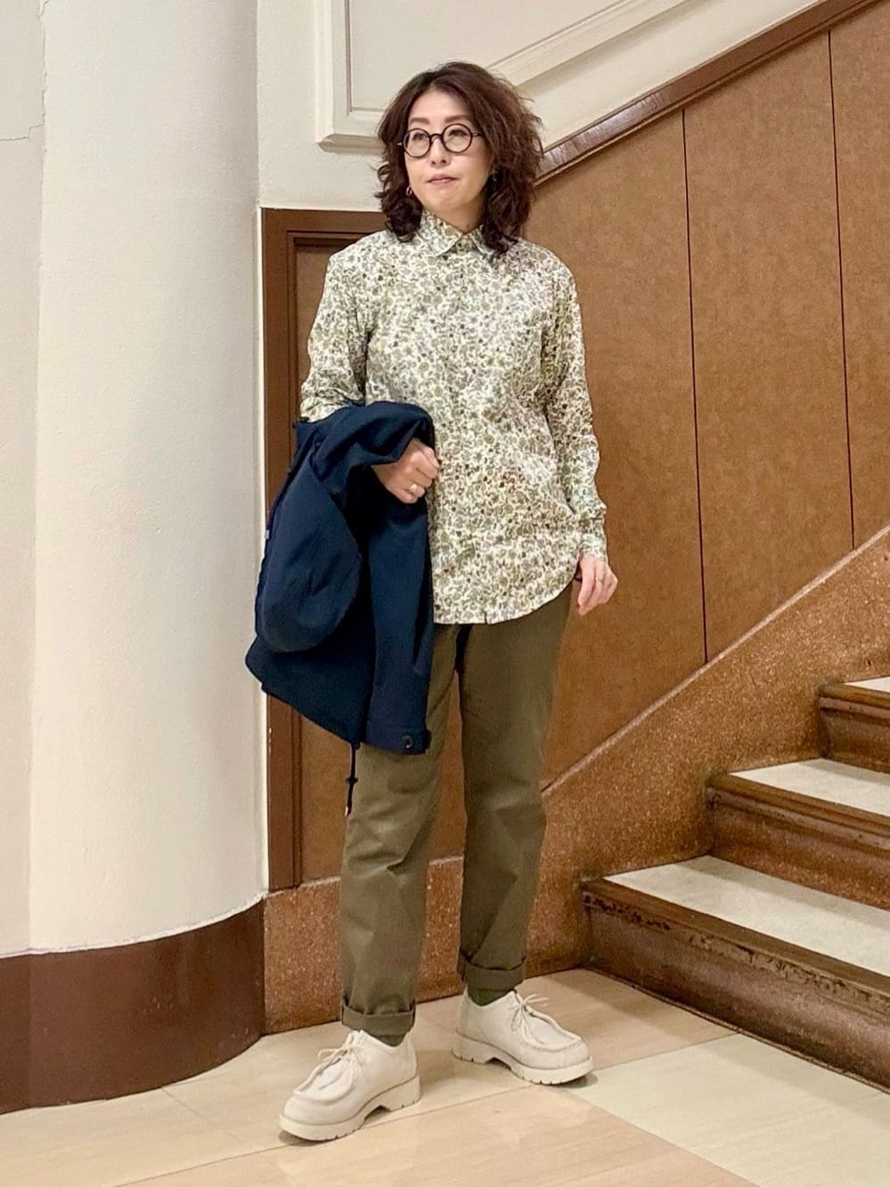 のぐみさんの「TAKEO KIKUCHI｜【オフィスカジュアル対応】ドレス チノパンツ」を使ったコーディネート