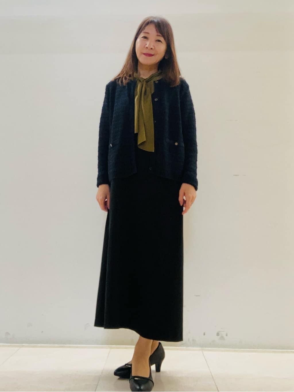 kurodaさんの「Reflect｜【すっきりシルエット】スエードライクジャンパースカ―ト」を使ったコーディネート