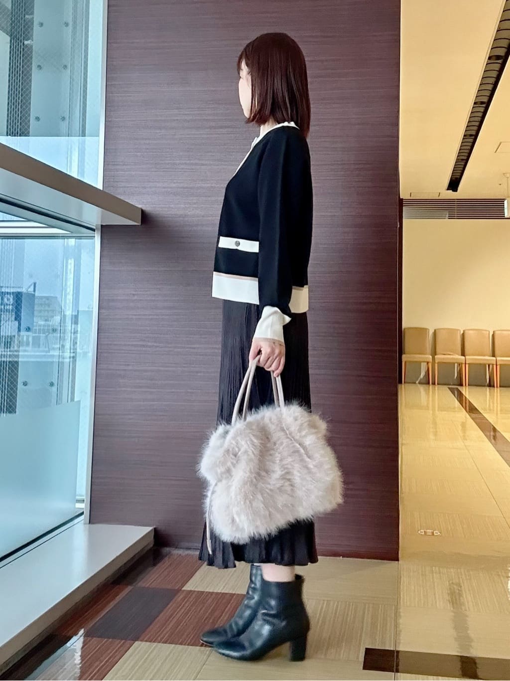 anaさんの「UNTITLED｜【アンサンブル可/ジャケット風】ウールミラノリブカーディガン」を使ったコーディネート