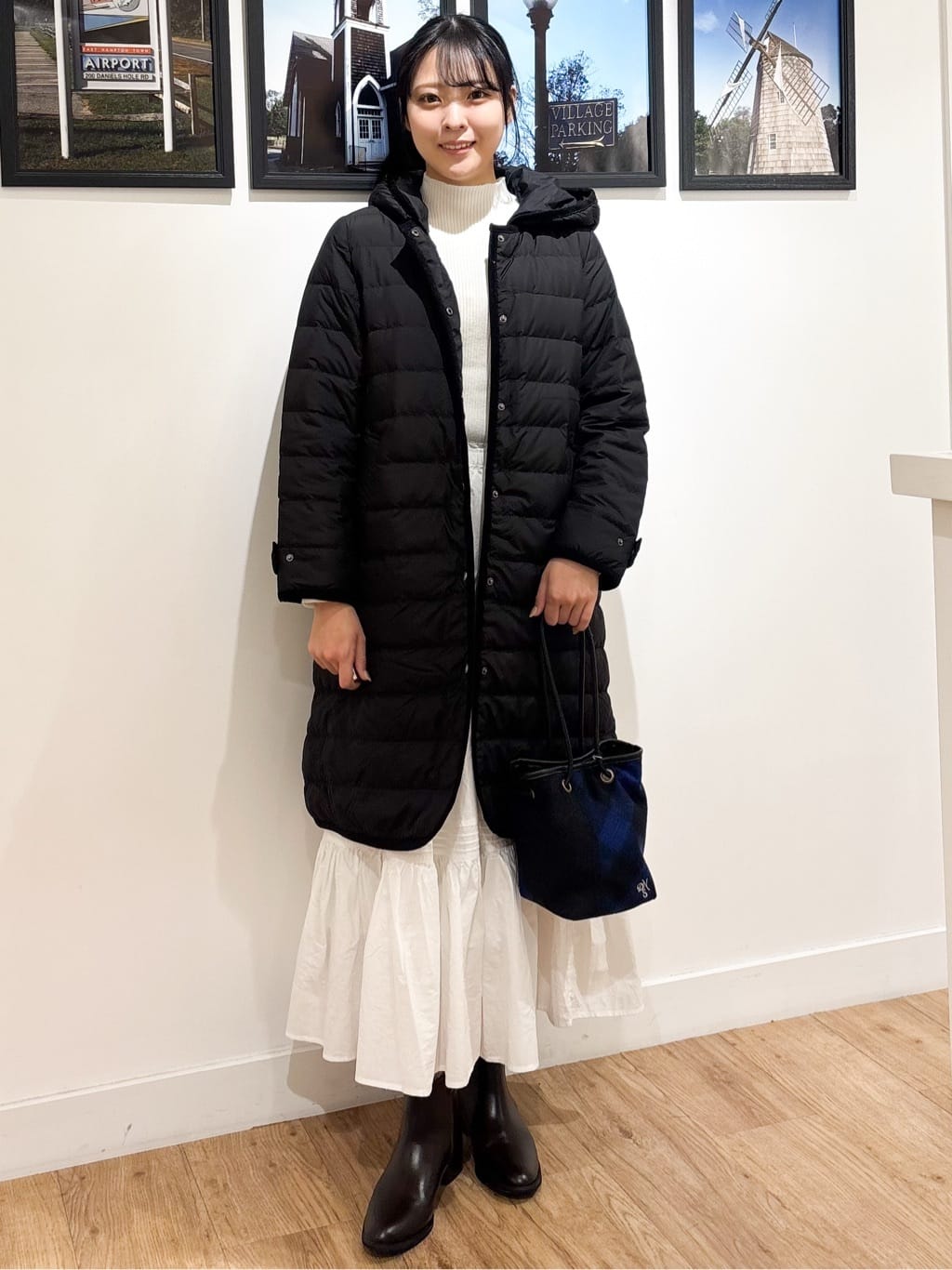 Ririkaさんの「Dessin｜【洗える】リブタートルネックニット」を使ったコーディネート
