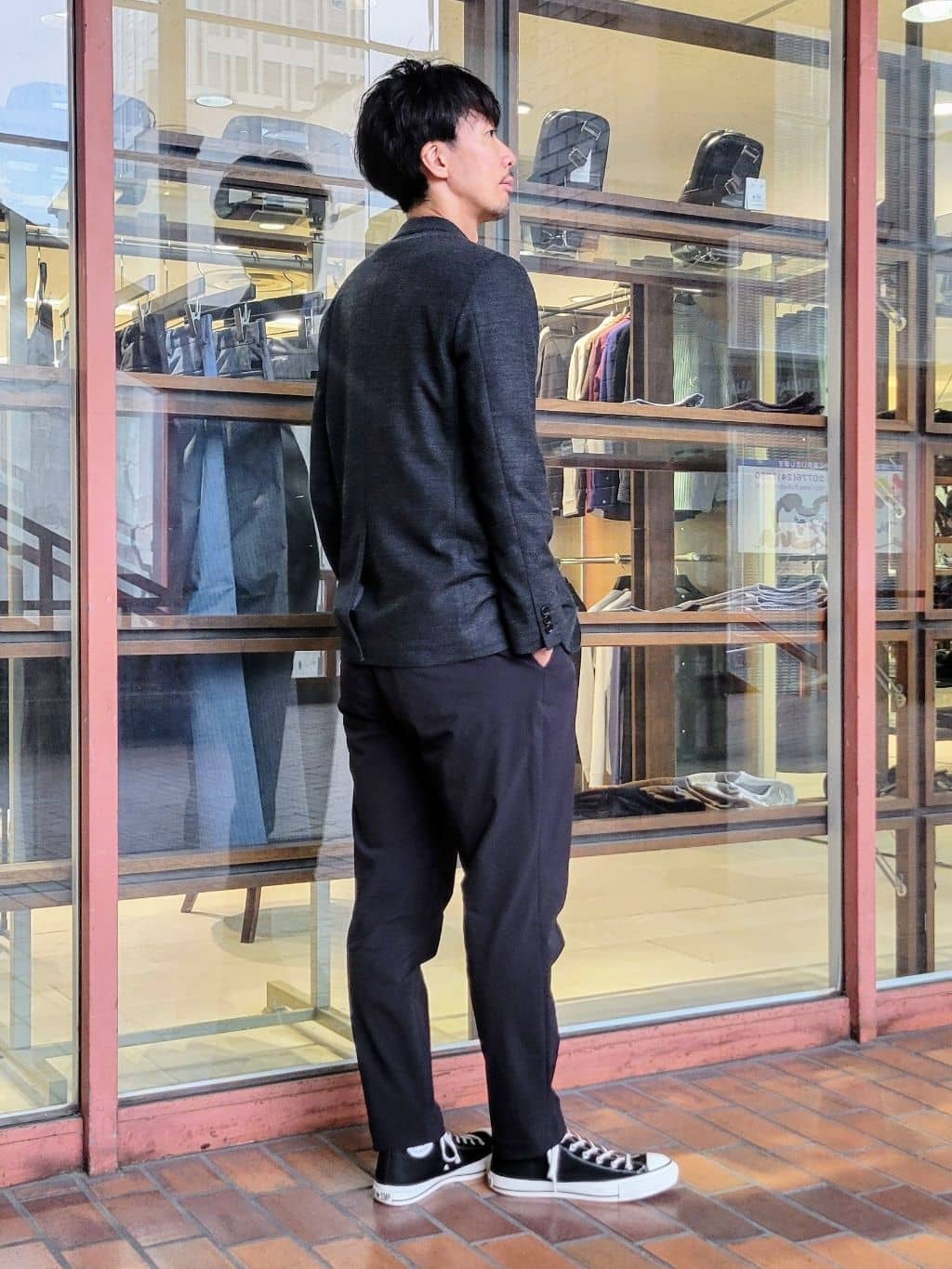 piroyaさんの「TAKEO KIKUCHI｜【Sサイズ～】ラッセルメッシュ ジャケット」を使ったコーディネート