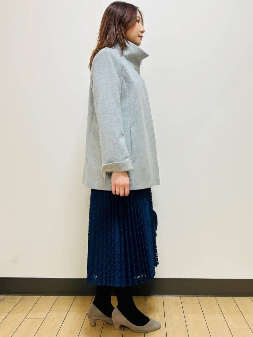 miiiさんの「Reflect｜【SS-4Lサイズ】シフォン&times;幾何柄レースプリーツワンピース」を使ったコーディネート