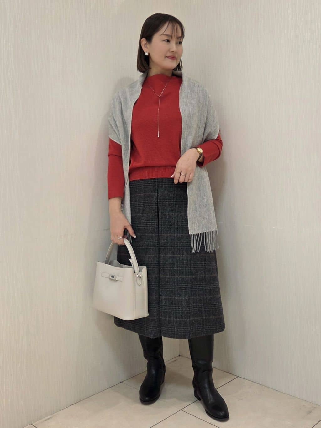 naokoさんの「UNTITLED｜【洗える】モックネックミラノリブニット」を使ったコーディネート