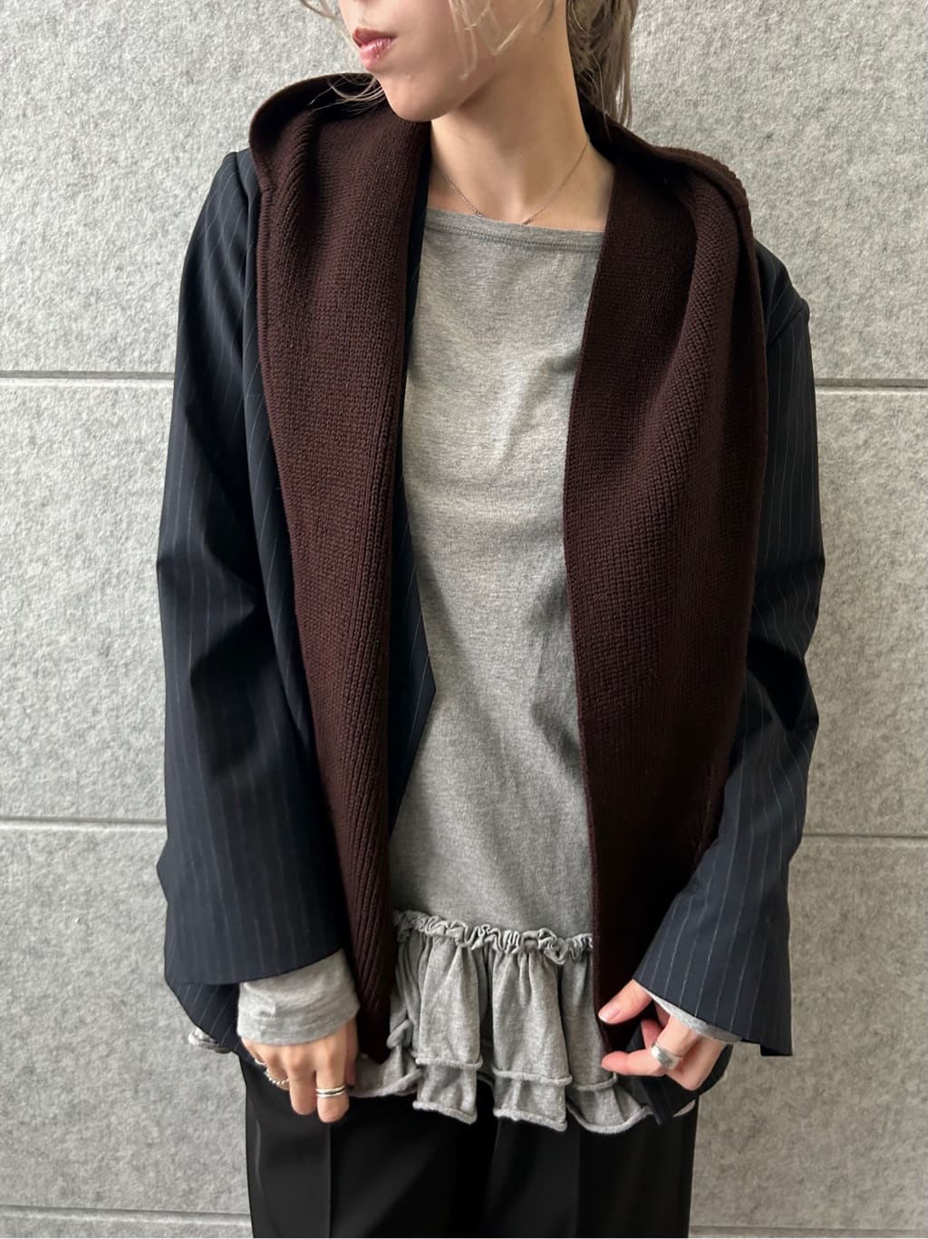 honoka Aさんの「CODE A｜piedi nudi｜rib knit balaclava」を使ったコーディネート