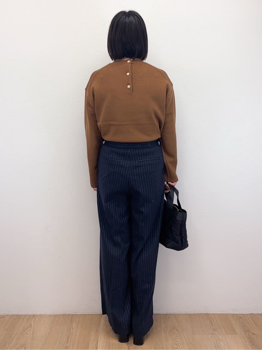 Takeさんの「OPAQUE.CLIP｜ラメストライプワイドパンツ【洗濯機OK】」を使ったコーディネート