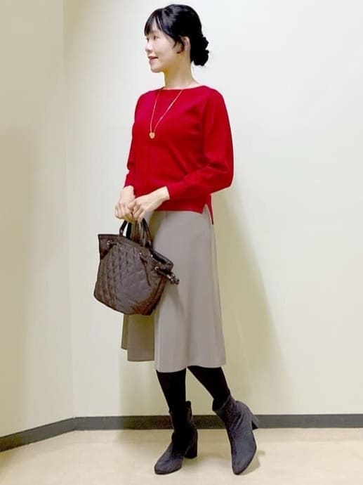  beni_gingerさんの「Reflect｜【選べる6色／長く着られる◎】ボートネックニット」を使ったコーディネート