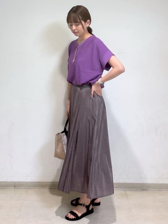 yukaさんの「UNTITLED｜ライトダブルリングネックレス」を使ったコーディネート
