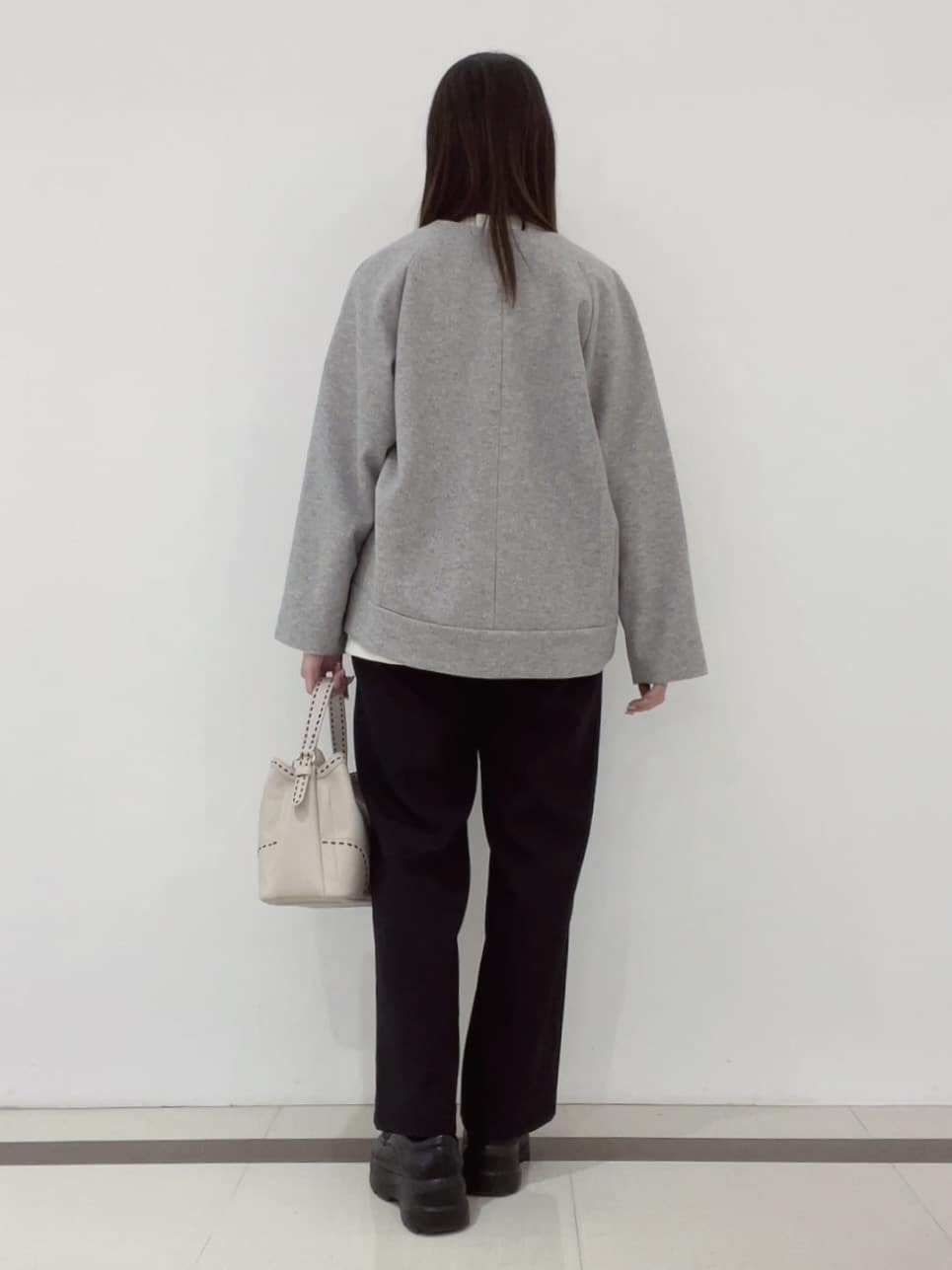 yukaさんの「Reflect｜【ゆったりシルエット】ジャージメルトンコクーンジャケット」を使ったコーディネート