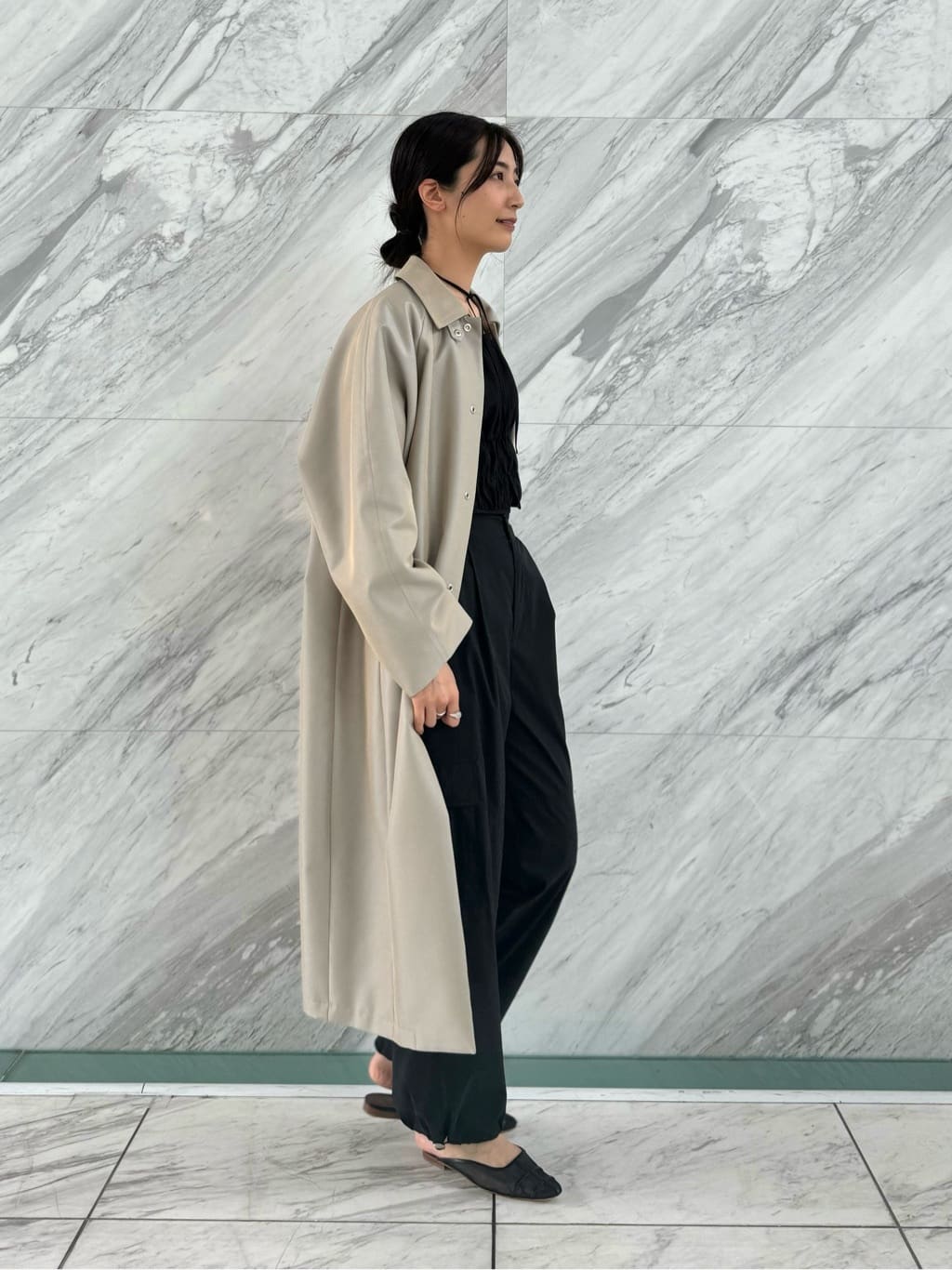 uchi__yamaさんの「CODE A｜balmacaan coat」を使ったコーディネート