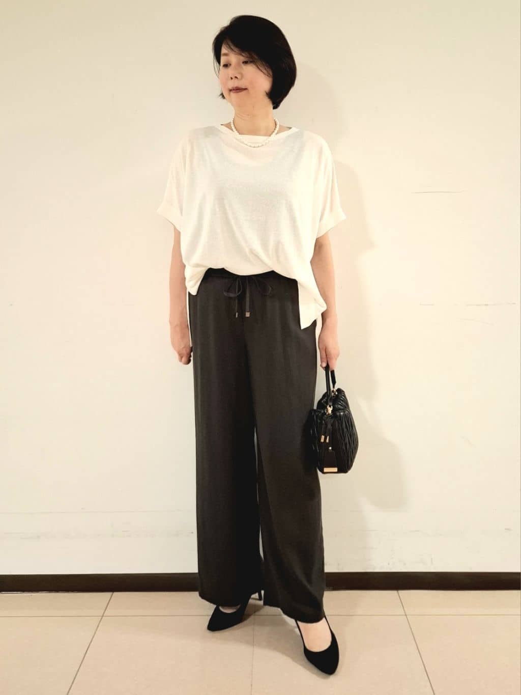 ねぎさんの「UNTITLED｜【セレモニー】淡水パールショートネック」を使ったコーディネート