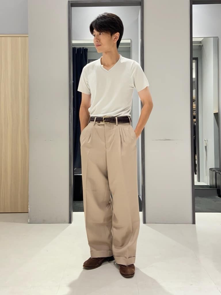 わいずみさんの「TAKEO KIKUCHI｜【抗菌防臭/シーズンレス】シアサッカー ジャージシャツ」を使ったコーディネート