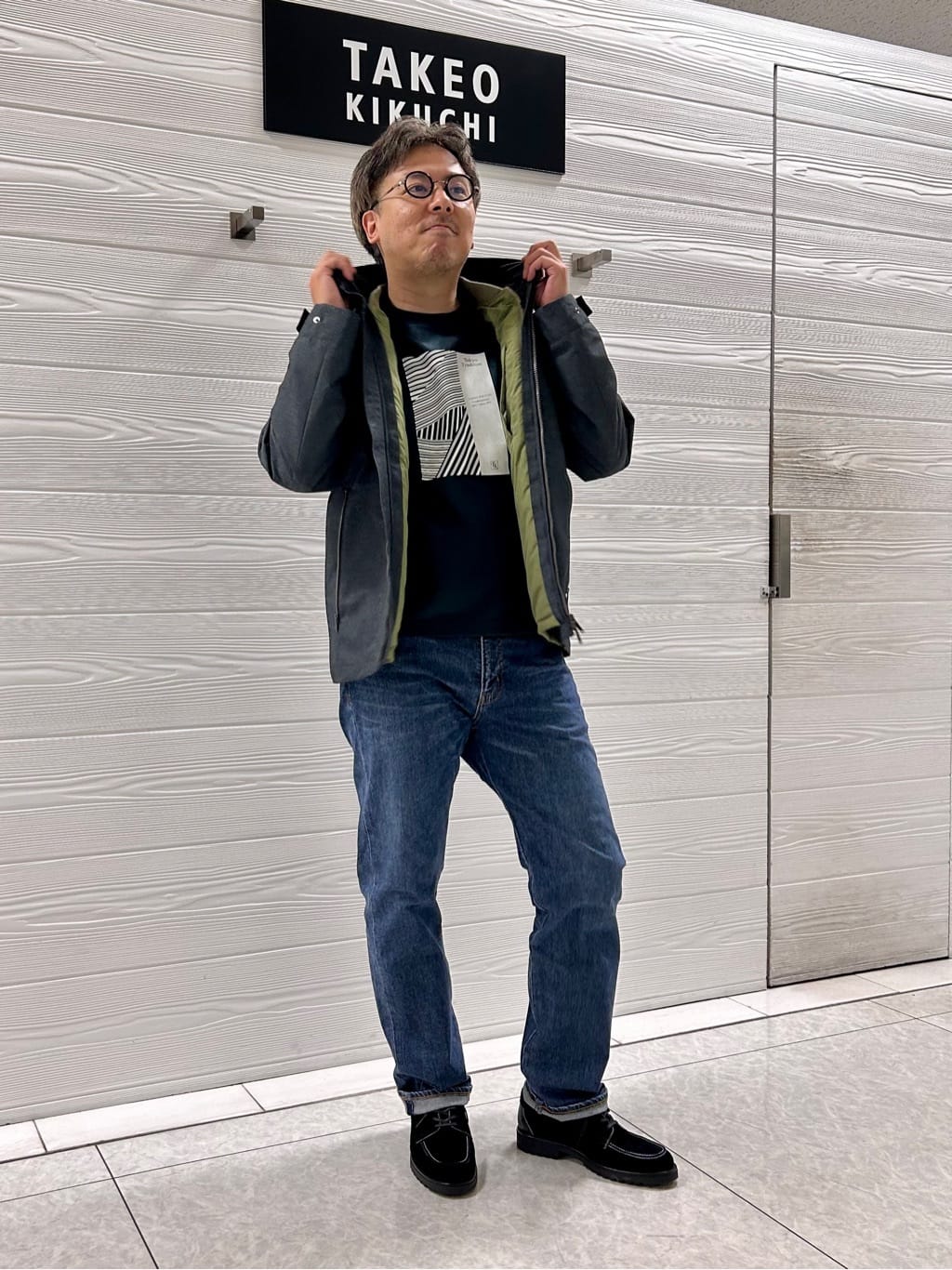 すーさんの「TAKEO KIKUCHI｜【モンスターストレッチ】日本製 ウォッシュド デニムパンツ」を使ったコーディネート