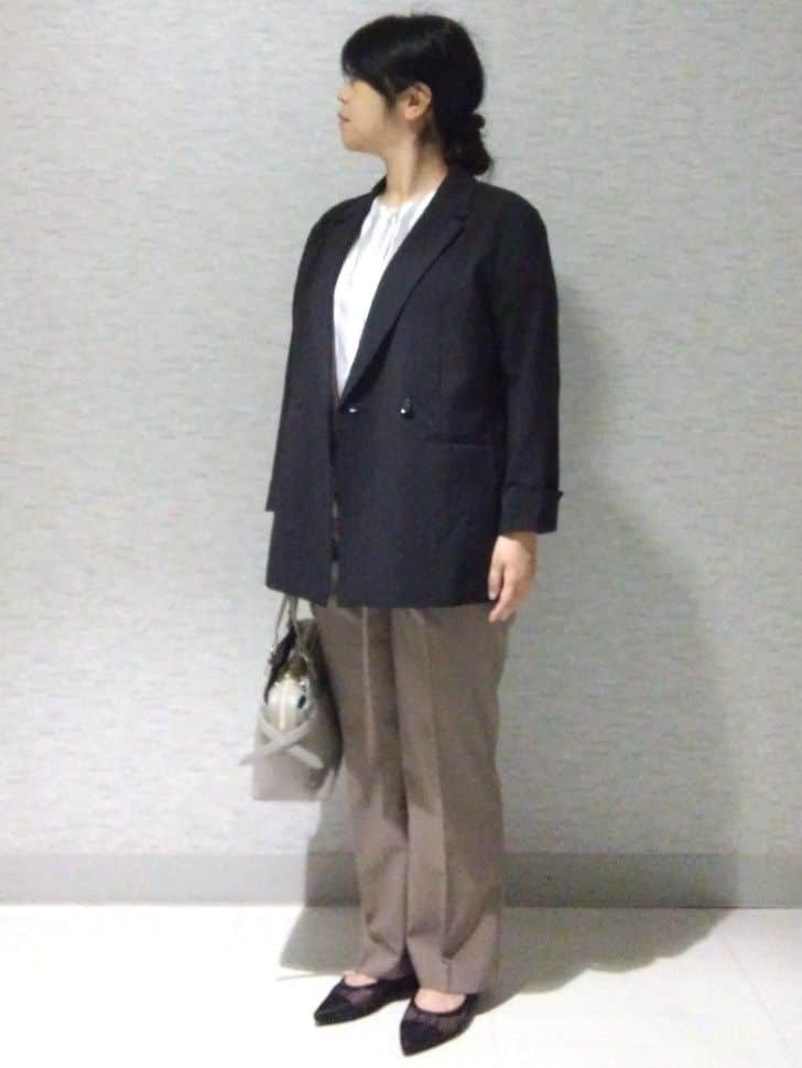 sakoさんの「Reflect｜【洗える】ドビーストライプブラウス」を使ったコーディネート