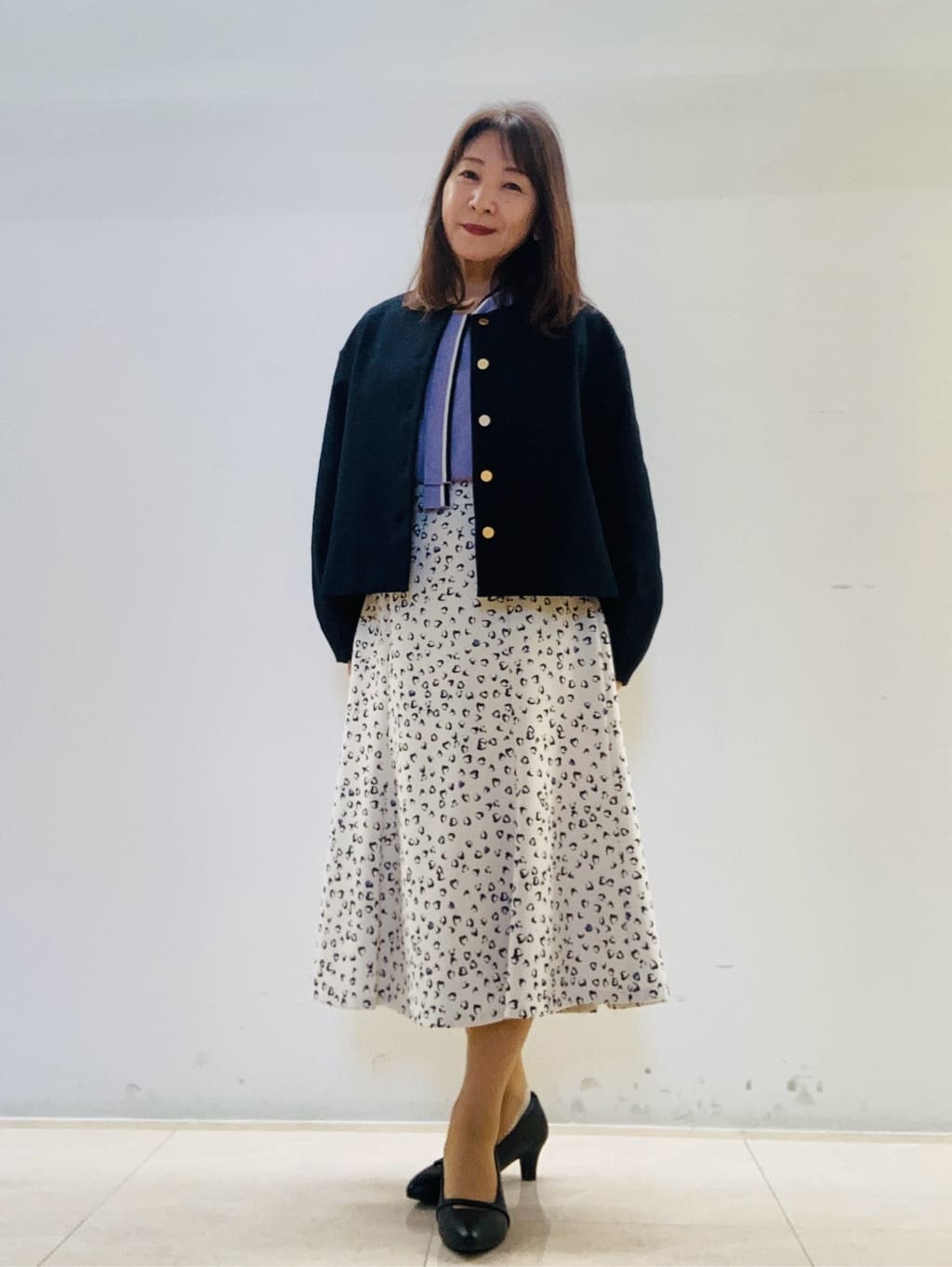 kurodaさんの「Reflect｜ソフトフレアプリントスカート」を使ったコーディネート