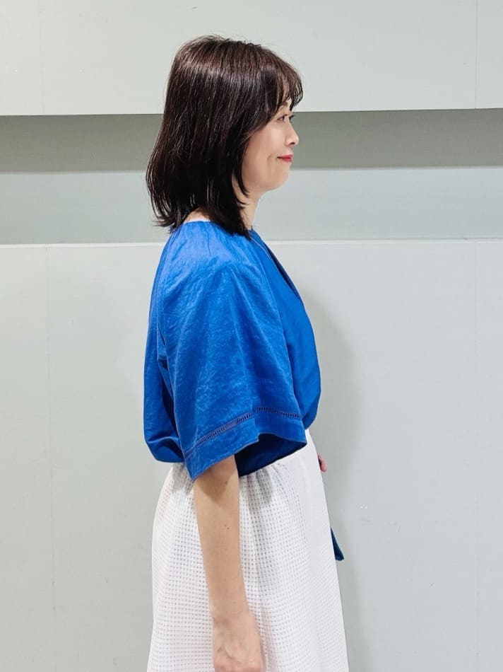 makiさんの「UNTITLED｜【手洗い可】マルチストライプニットバッグ」を使ったコーディネート