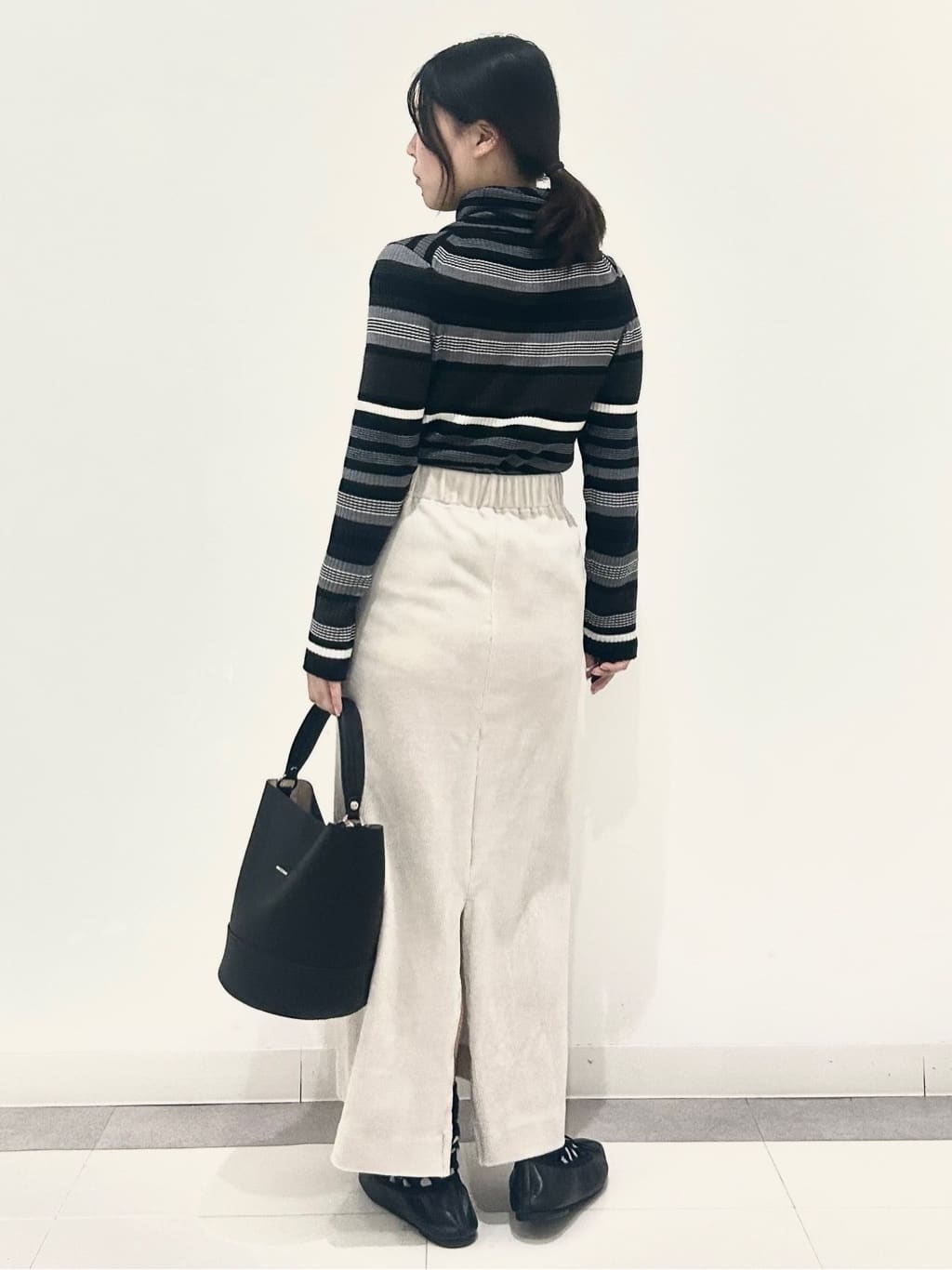 とりみさんの「DRESSTERIOR｜◆ソフトレザーバレエシューズ」を使ったコーディネート