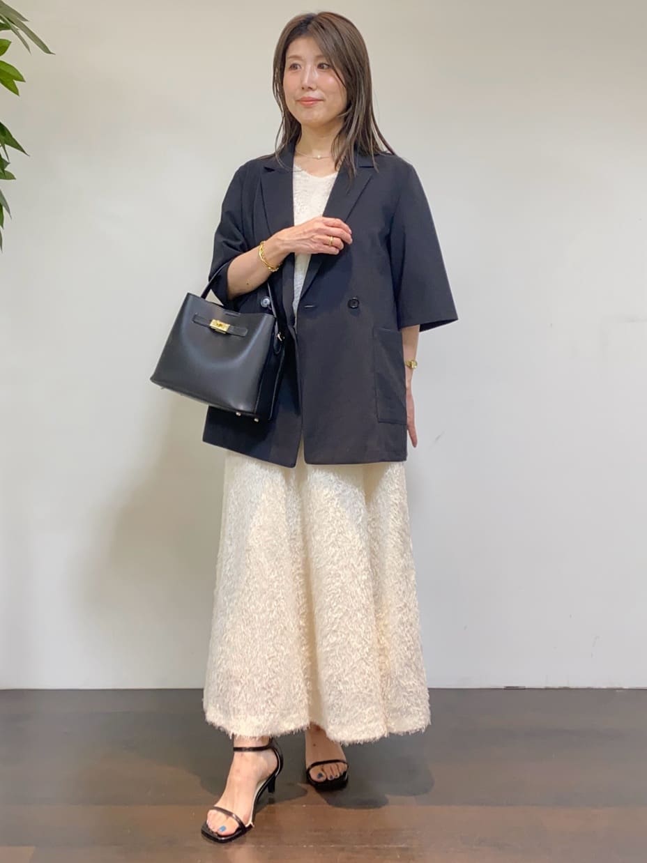 tomoさんの「UNTITLED｜【吸水速乾/洗える】ハーフスリーブジャケット」を使ったコーディネート