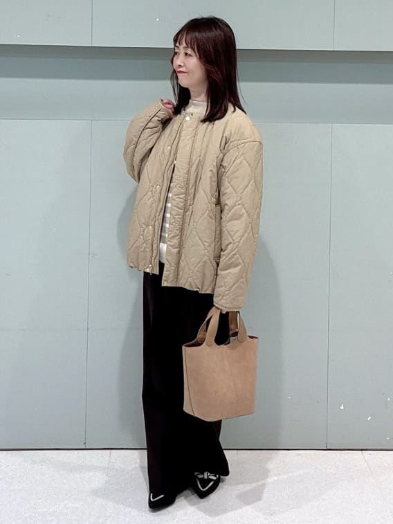 makiさんの「UNTITLED｜【洗える】モックネックミラノリブニット」を使ったコーディネート