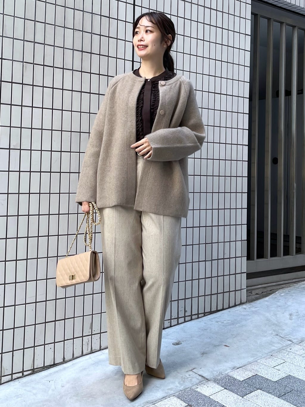 Saekoさんの「UNTITLED｜【軽アウター/ミドル丈】ウールニットコーディガン」を使ったコーディネート