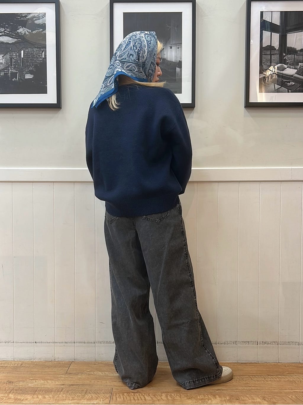 あんこさんの「SHOO･LA･RUE｜【洗濯機可/S-LL】裾スカラップが差がつく コード刺繍ロゴニット」を使ったコーディネート
