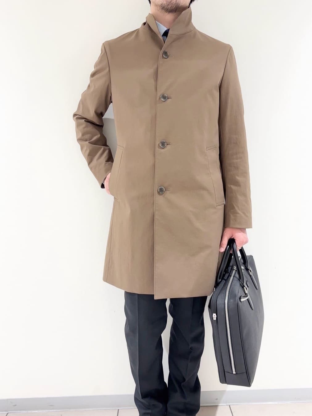 及川さんの「TAKEO KIKUCHI｜【Three by Three】シャイニーシャークピンヘッド スーツ/3ピース対応可」を使ったコーディネート