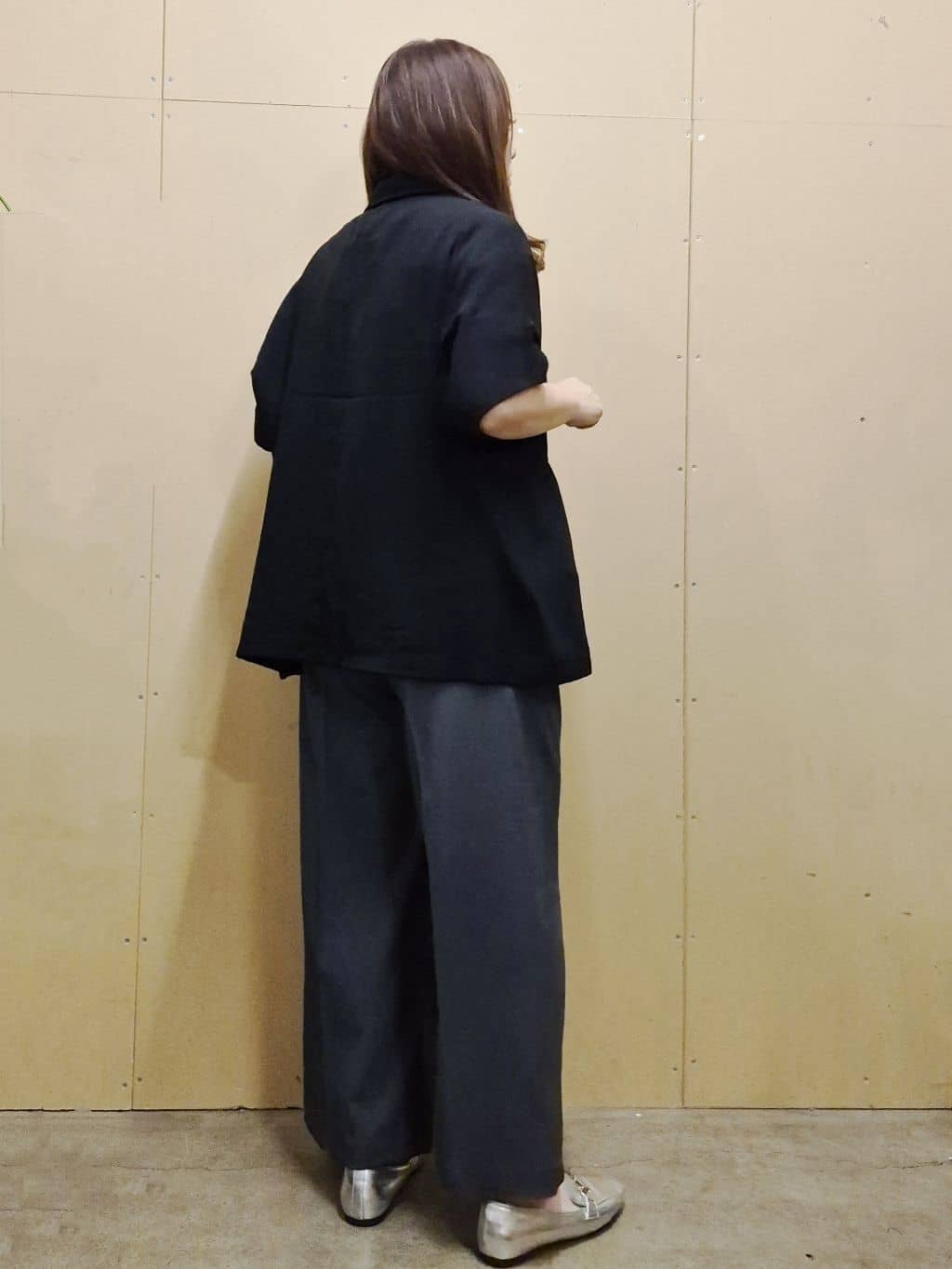 ひさえさんの「THE SHOP TK｜ドルマン半袖ジャケット【洗える】」を使ったコーディネート