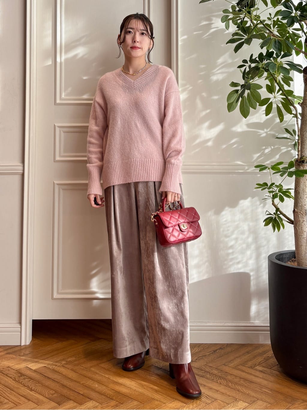 nakaoさんの「DRESSTERIOR｜キルテッドショルダーバッグ」を使ったコーディネート