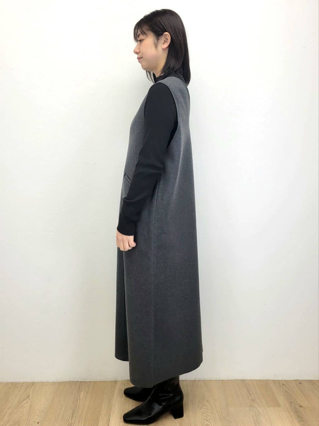 LISAさんの「OPAQUE.CLIP｜ハイネックリブニット【洗濯機OK】」を使ったコーディネート