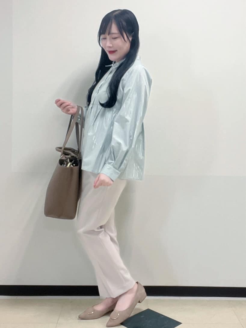 Hitomiさんの「index｜《XS-LLサイズ》ストレッチテーパードパンツ／セットアップ対応【洗濯機洗い可／イージーアイロン／防」を使ったコーディネート