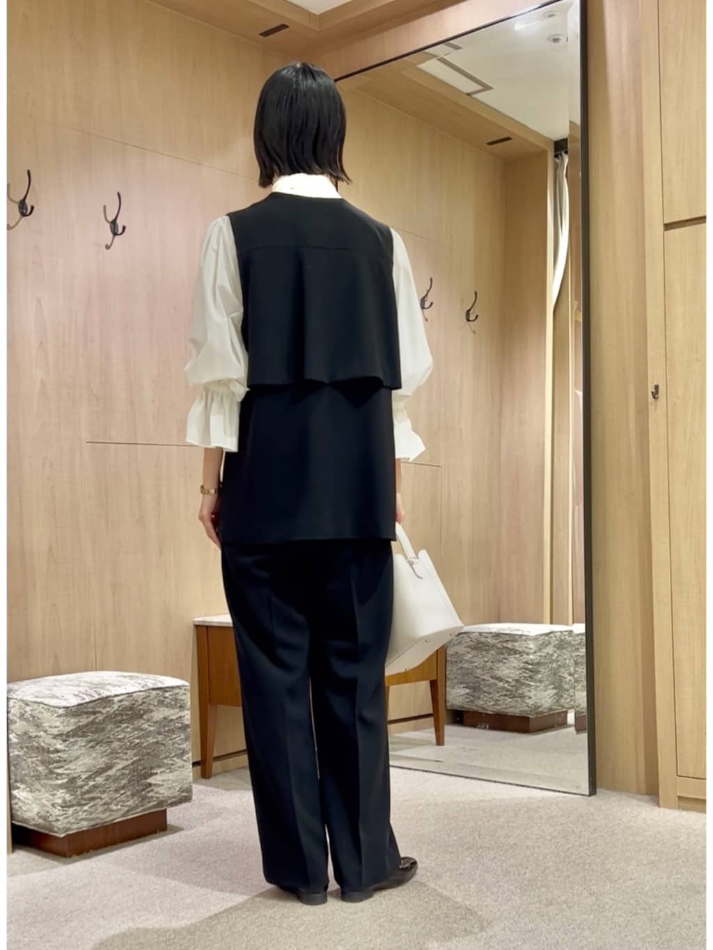 RISAさんの「UNTITLED｜◆【セレモニー/華やか】2WAYボウタイブラウス」を使ったコーディネート